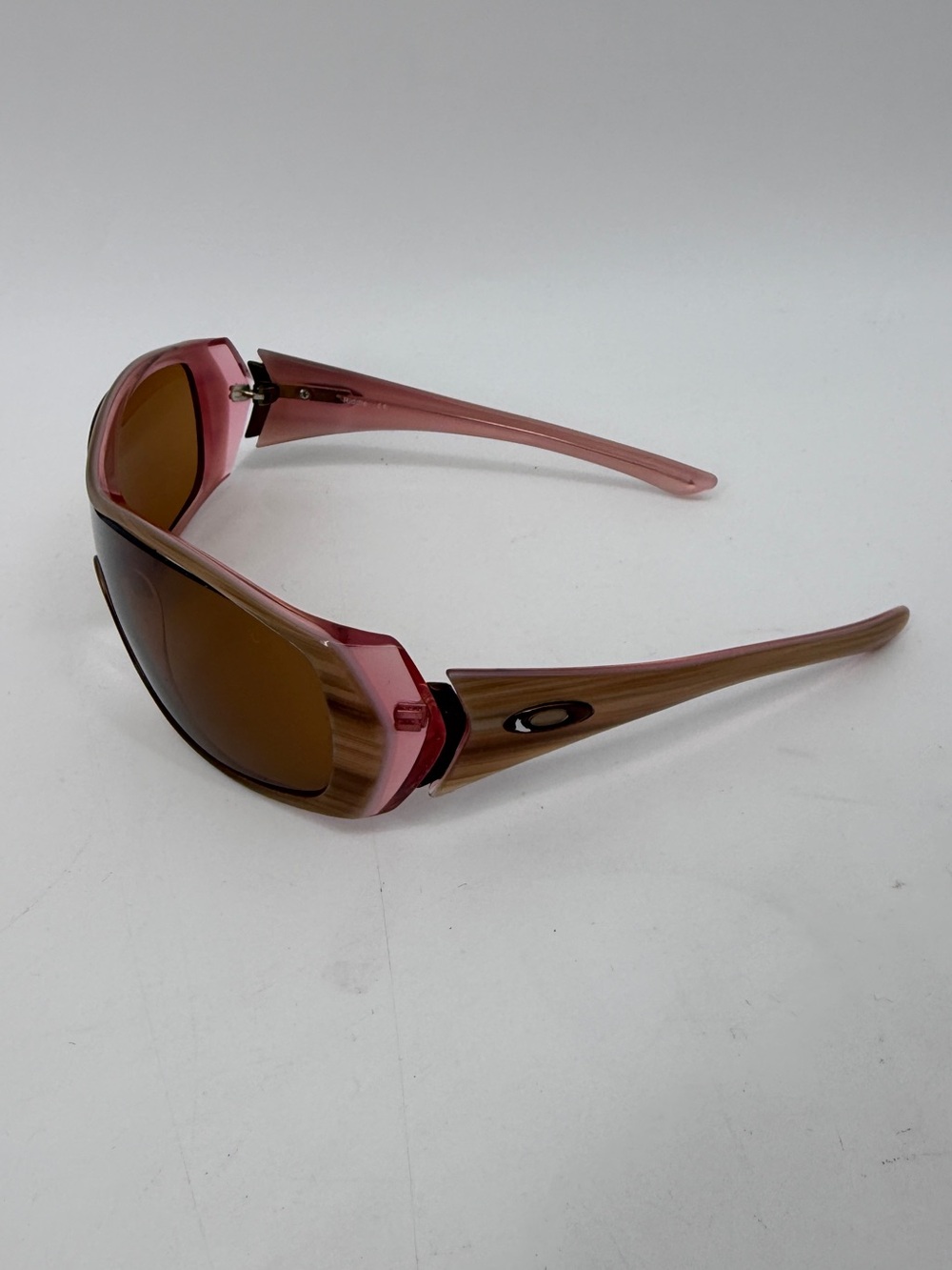 Oakley Riddle Pink and Brown Wrap Sunglasses